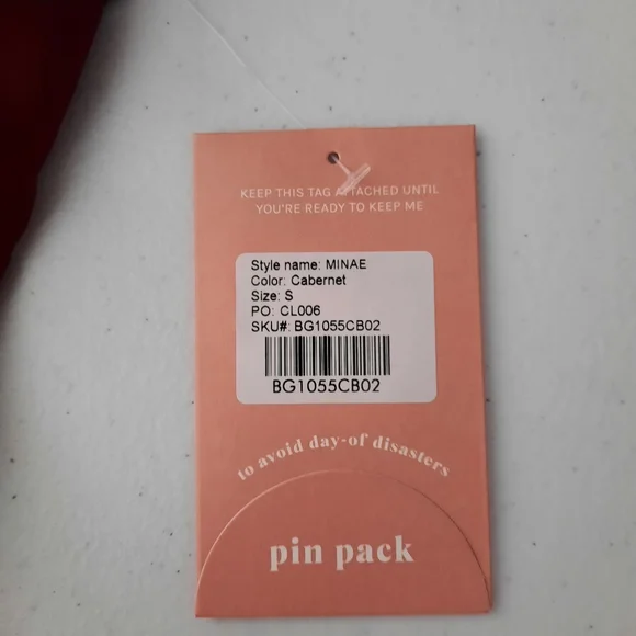 Birdy Grey Minae Sleeveless Wrap Chiffon Bridesmaid Dress in Cabernet size Small - Picture 9 of 15